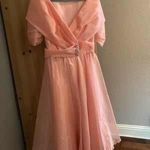 Vintage Peach Prom Dress